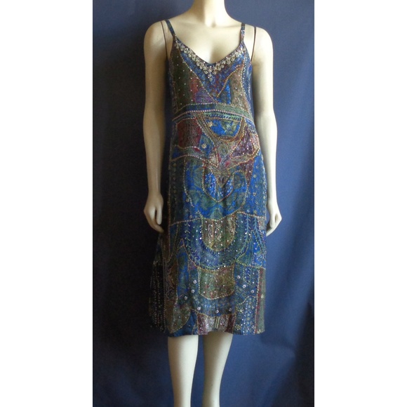 Anthropologie Dresses & Skirts - Leifsdottir Anthropologie 100% Silk Beaded Dress S